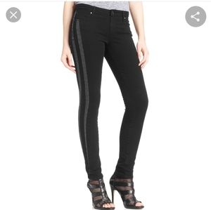 Rachel tuxedo skinny Jean's. Black and gray